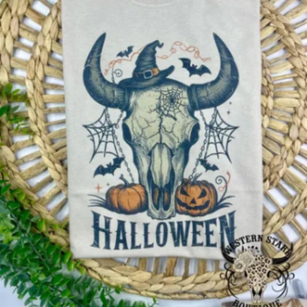 Cow Skull Halloween (T-Shirt)